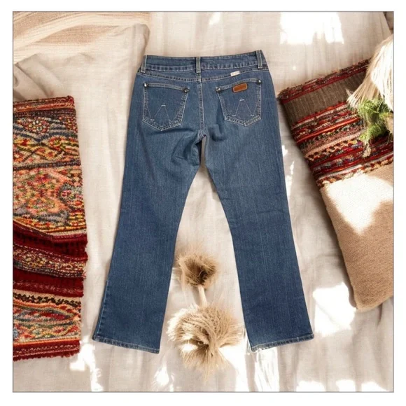 Wrangler Premium Pink Label XBarbie Bootcut Jean- Sz 31-EUC -Stretch- Y2KCowgirl - Picture 4 of 16